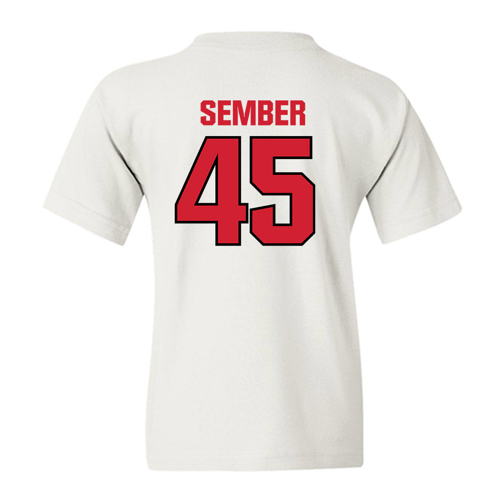 NC State - NCAA Football : Robert Sember - Classic Shersey Youth T-Shirt-1