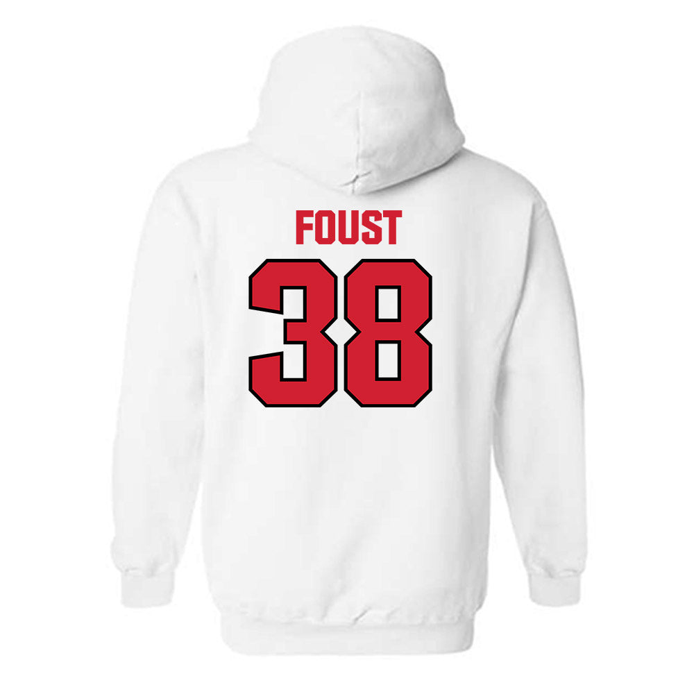 NC State - NCAA Football : Logan Foust - Classic Shersey Hooded Sweatshirt-1