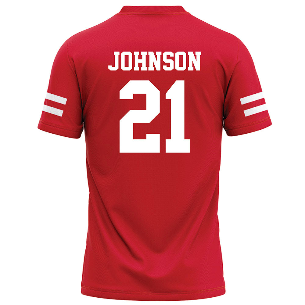 Nebraska - NCAA Football : Emmett Johnson - Red Football Jersey
