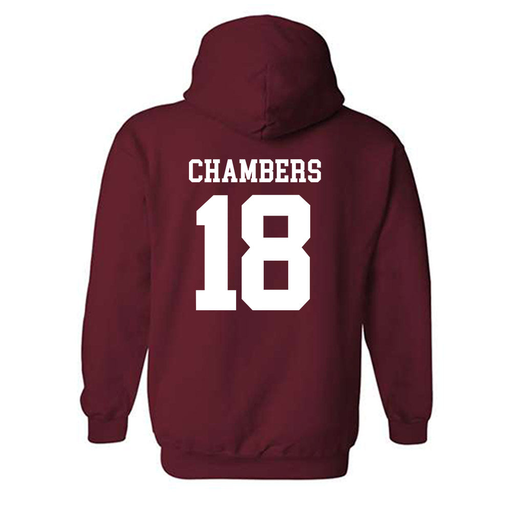 UMass - NCAA Men's Lacrosse : Cam Chambers - Generic Shersey Hooded Sweatshirt-1