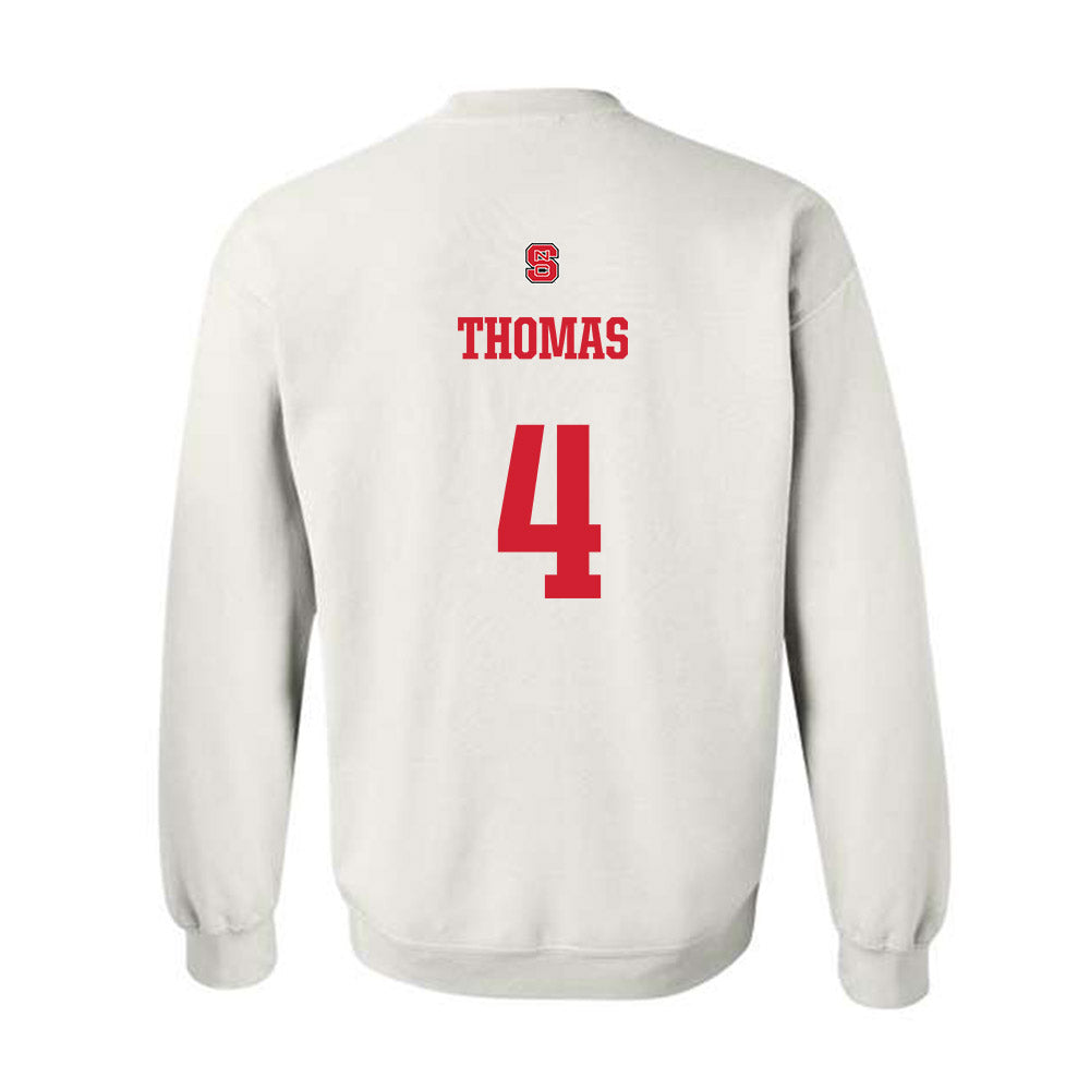 NC State - NCAA Football : Tra Thomas - Generic Shersey Crewneck Sweatshirt-1