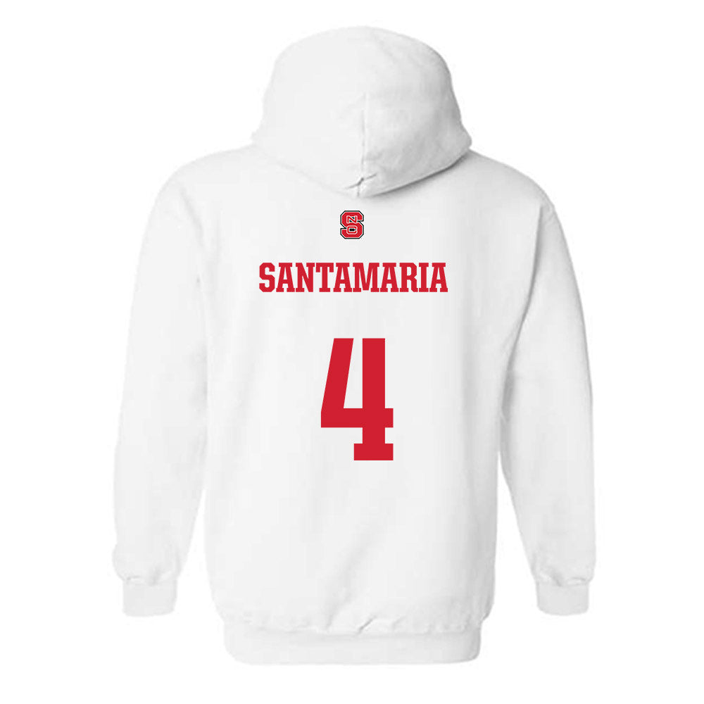 NC State - NCAA Men's Soccer : Carlos Santamaria - Generic Shersey Hooded Sweatshirt-1