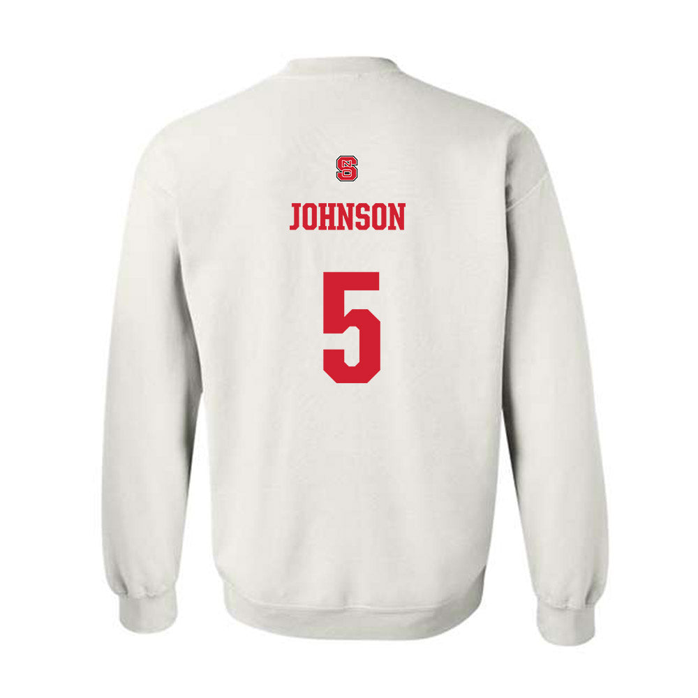 NC State - NCAA Baseball : Sherman Johnson - Generic Shersey Crewneck Sweatshirt-1