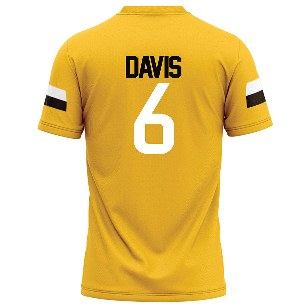 Southern Miss - NCAA Football : Micah Davis - Gold Football Jersey-1