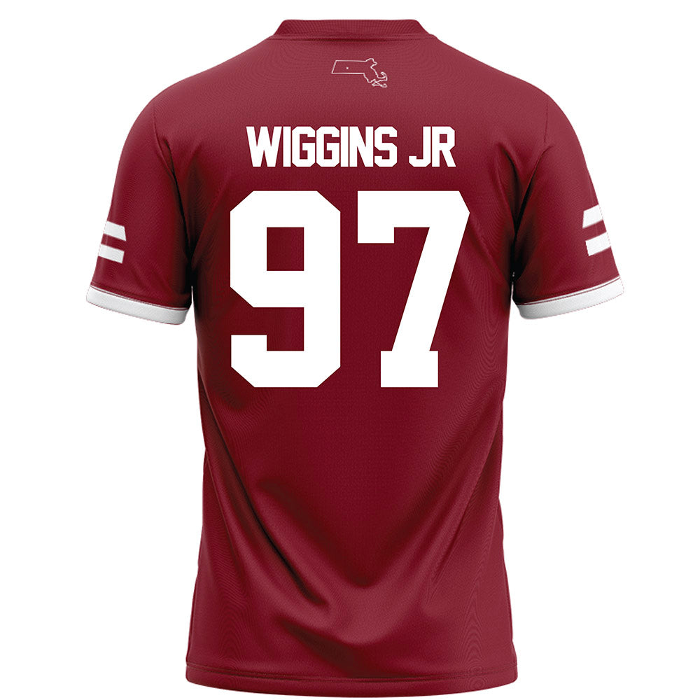 UMass - NCAA Football : Jermaine Wiggins Jr - Maroon Football Jersey