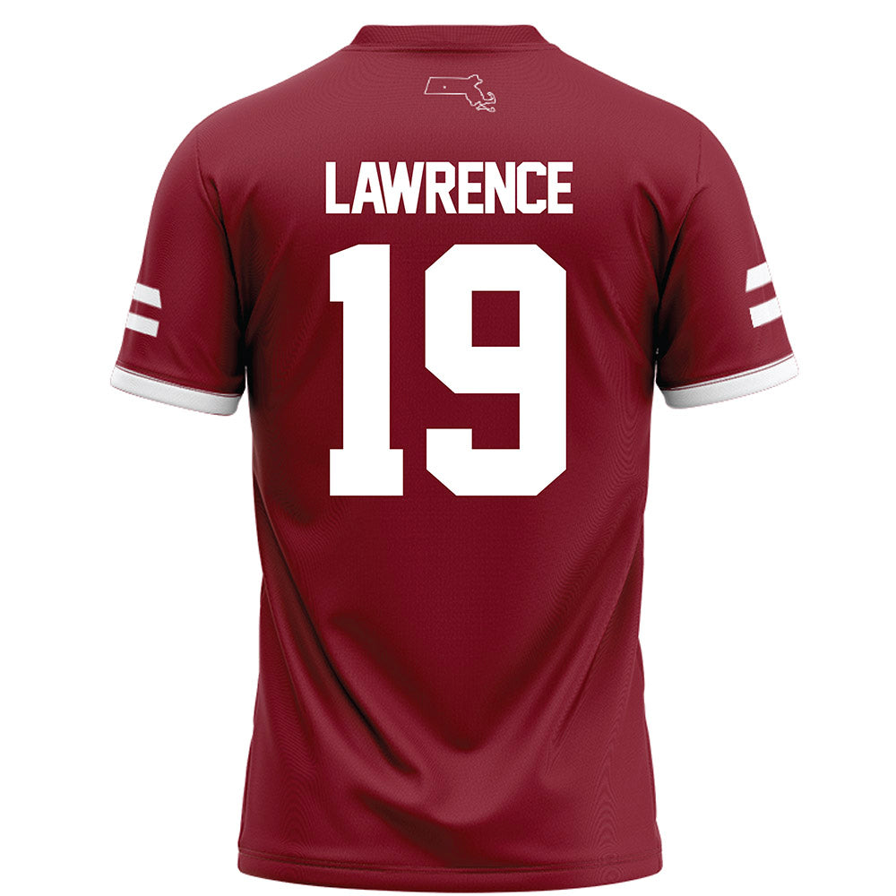 UMass - NCAA Football : Zach Lawrence - Maroon Football Jersey-1
