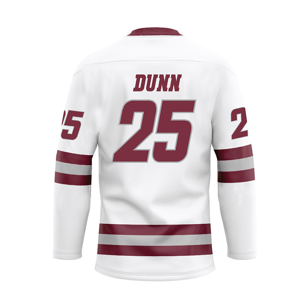 UMass - NCAA Men's Ice Hockey : Cam Dunn - White Hockey Jersey-1