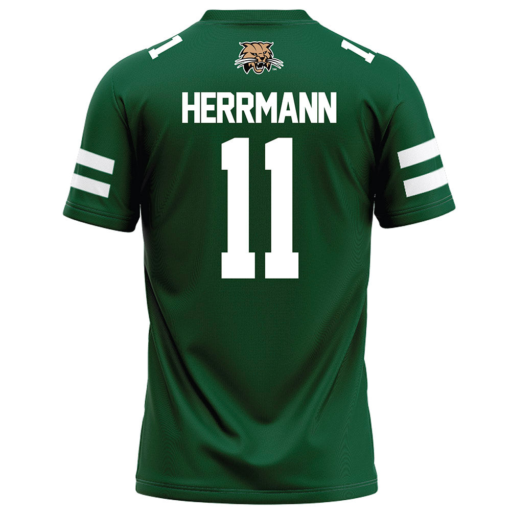 Ohio - NCAA Football : Evan Herrmann - Green Football Jersey-1