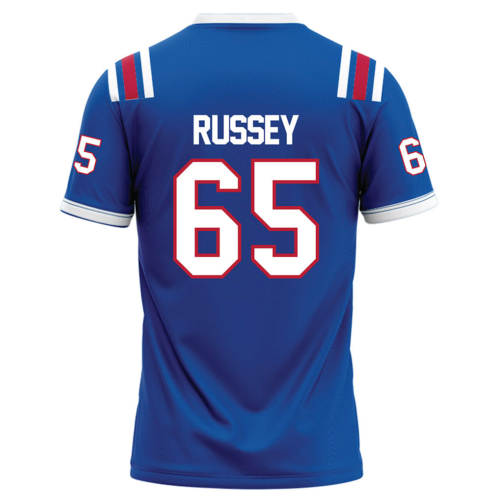 LA Tech - NCAA Football Legends : Kody Russey - Blue Football Jersey-1