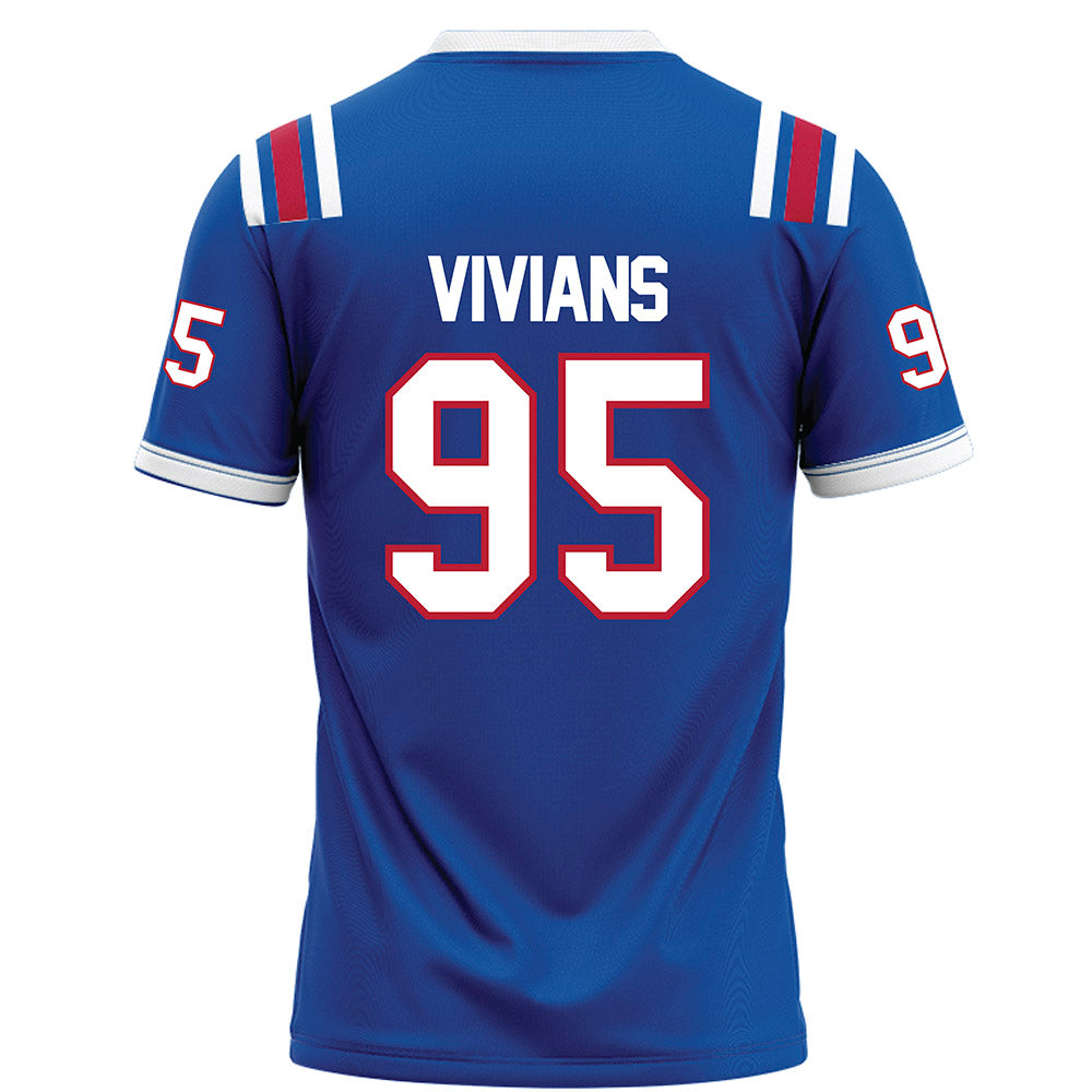 LA Tech - NCAA Football : Trevell Vivians - Blue Football Jersey