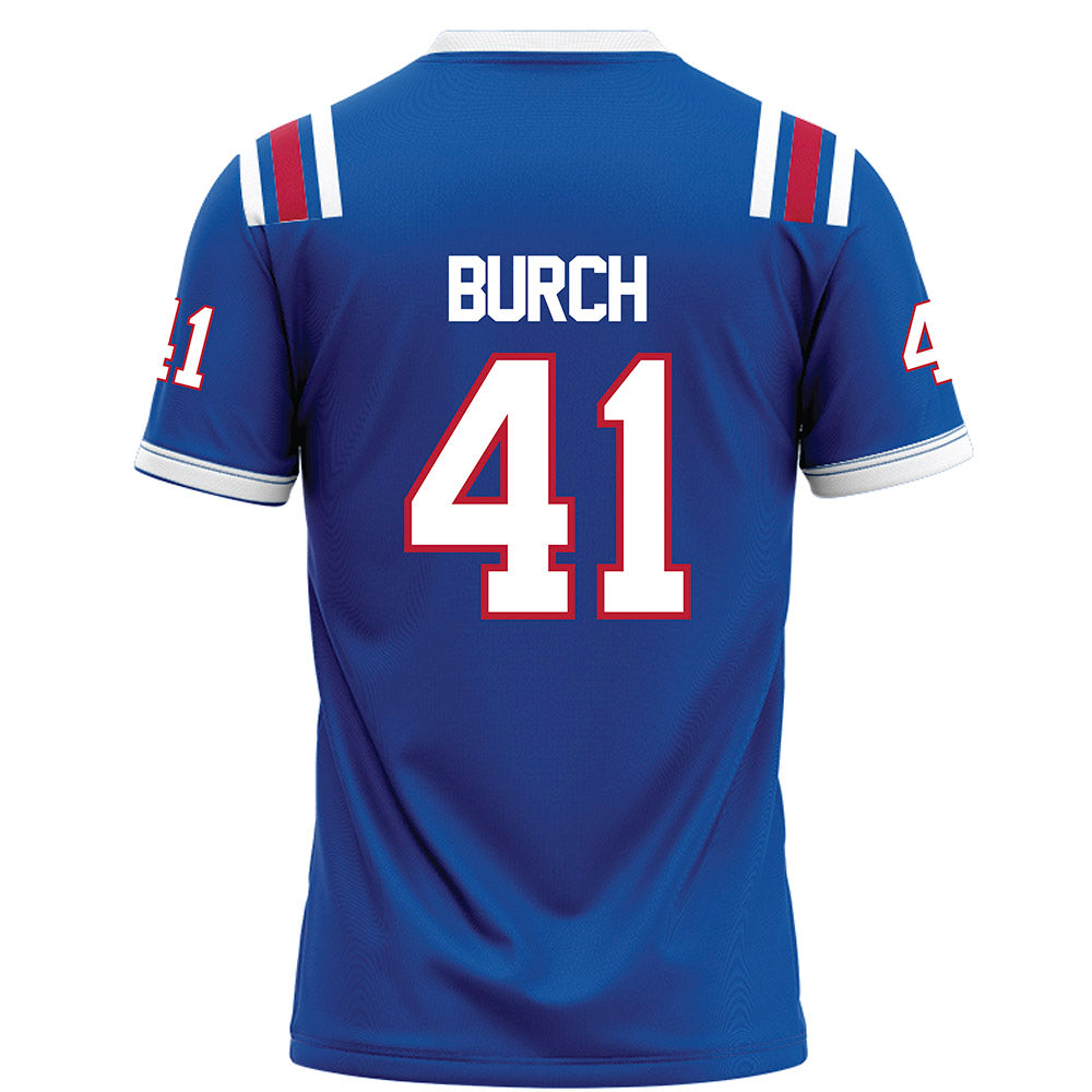 LA Tech - NCAA Football : Ean Burch - Blue Football Jersey