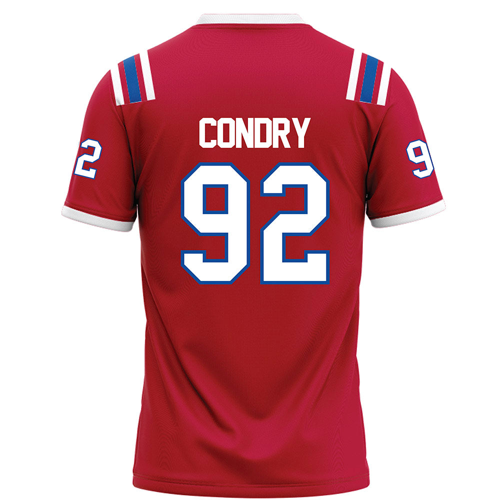 LA Tech - NCAA Football : Matt Condry - Red Football Jersey-1