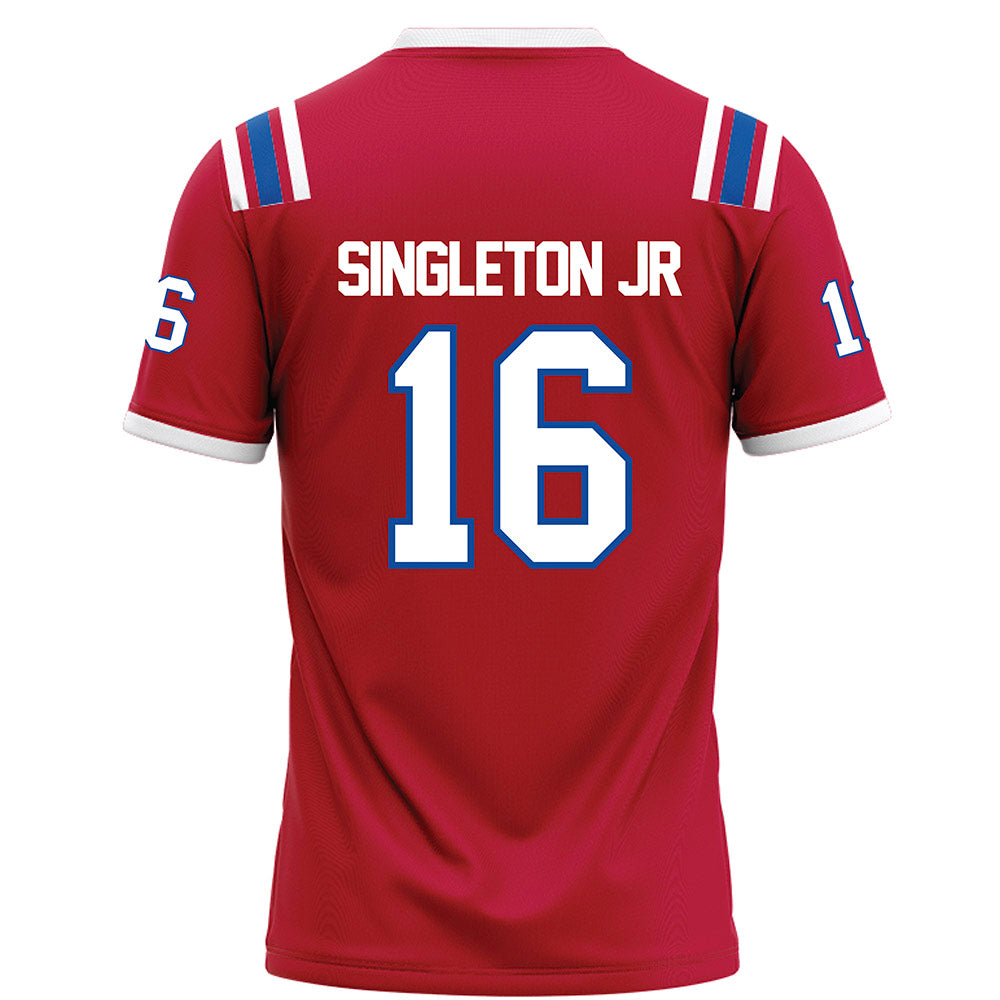 LA Tech - NCAA Football : Marques Singleton Jr - Red Football Jersey-1