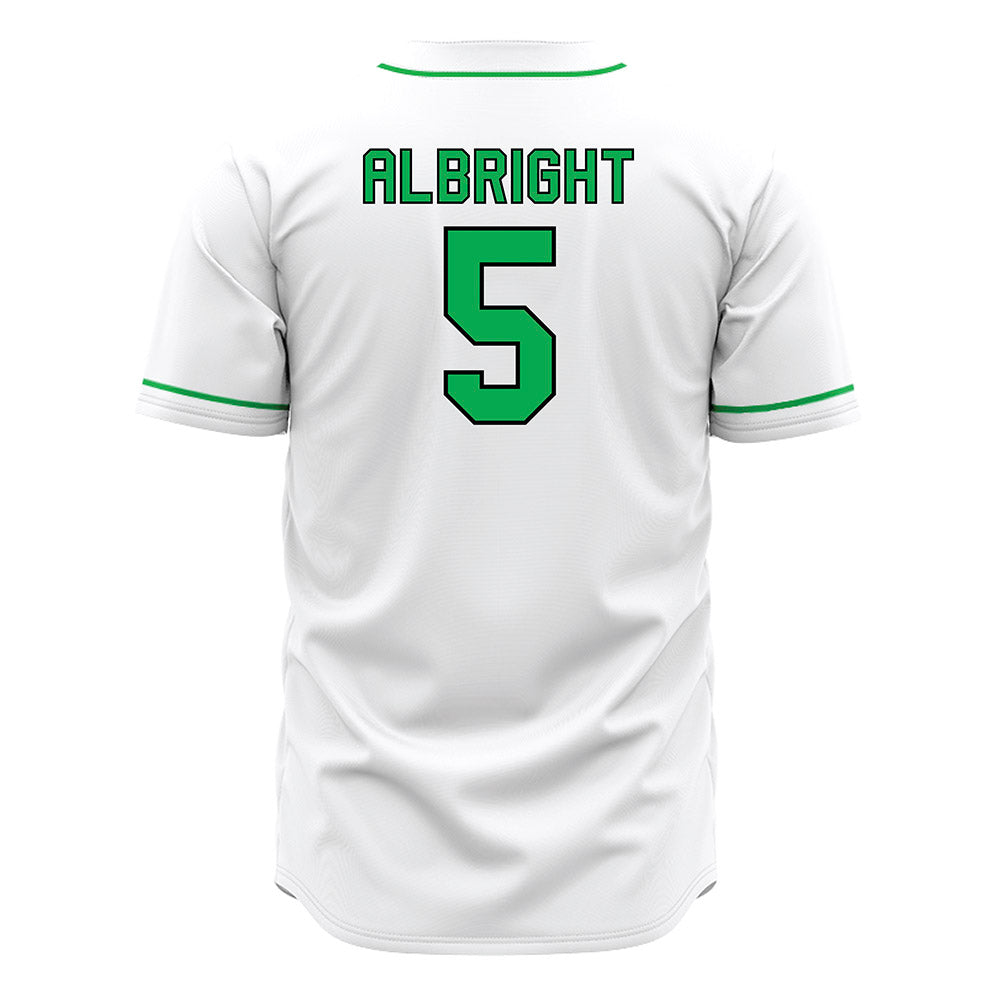 Marshall - NCAA Baseball : Blaine Albright - White Jersey-1