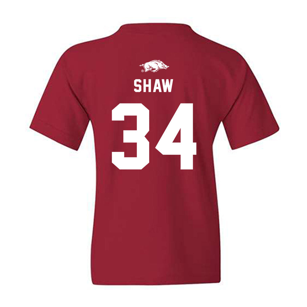 Arkansas - NCAA Football : Jabrae Shaw - Replica Shersey Youth T-Shirt-1