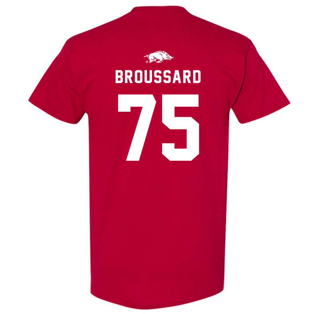 Arkansas - NCAA Football : Kavion Broussard - Replica Shersey T-Shirt-1