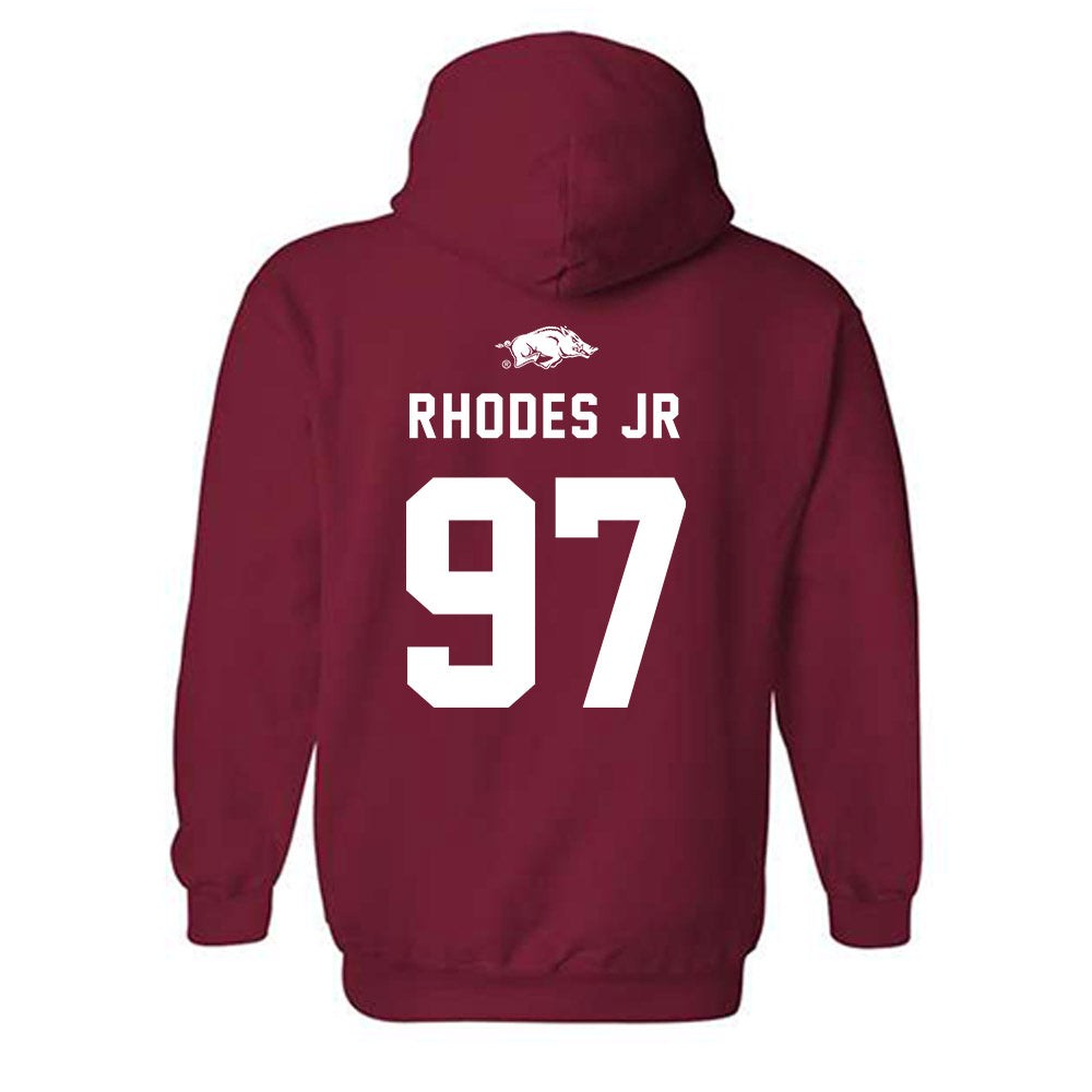 Arkansas - NCAA Football : Quincy Rhodes Jr - Replica Shersey Hooded Sweatshirt-1