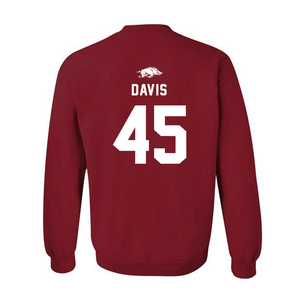 Arkansas - NCAA Football : Preston Davis - Replica Shersey Crewneck Sweatshirt