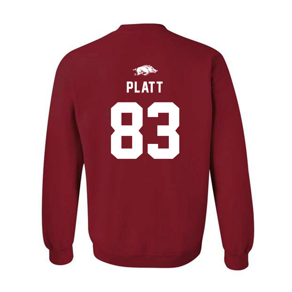 Arkansas - NCAA Football : Jaden Platt - Replica Shersey Crewneck Sweatshirt-1