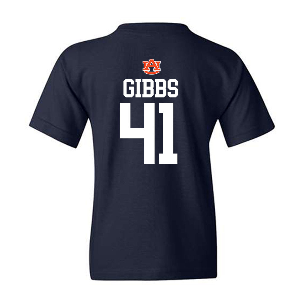 Auburn - NCAA Football : Connor Gibbs - Replica Shersey Youth T-Shirt-1