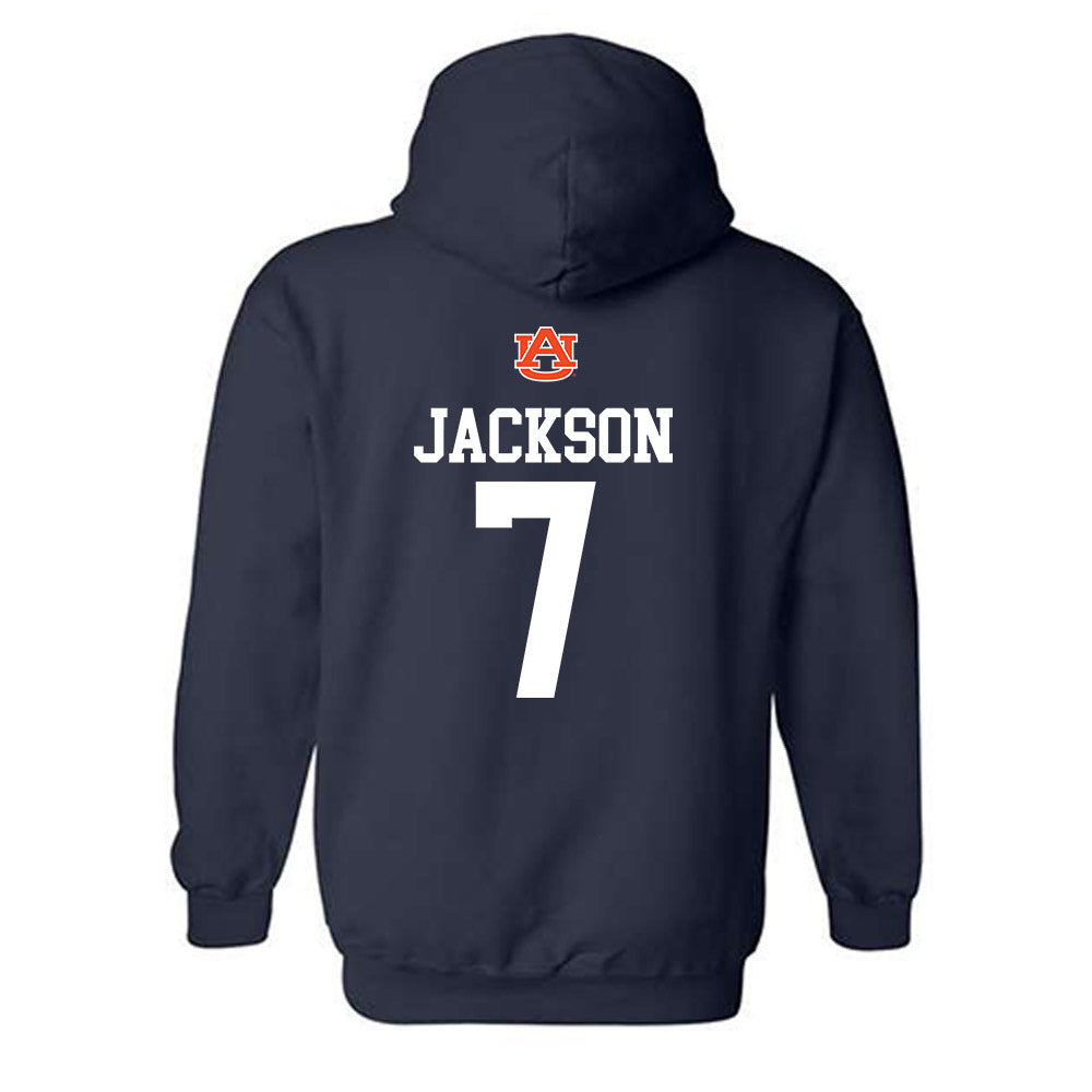 Auburn - NCAA Women's Basketball : A'riel Jackson - Replica Shersey Hooded Sweatshirt-1
