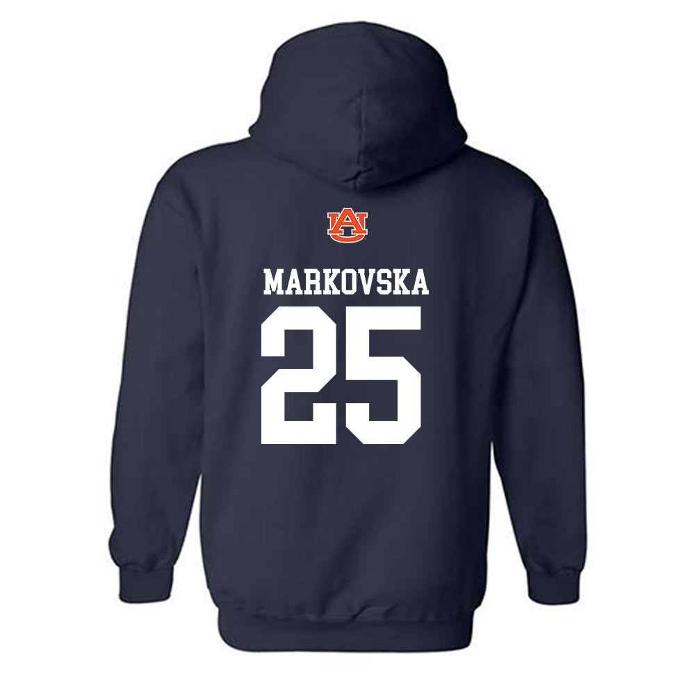 Auburn - NCAA Women's Volleyball : Lizzy Markovska - Replica Shersey Hooded Sweatshirt-1
