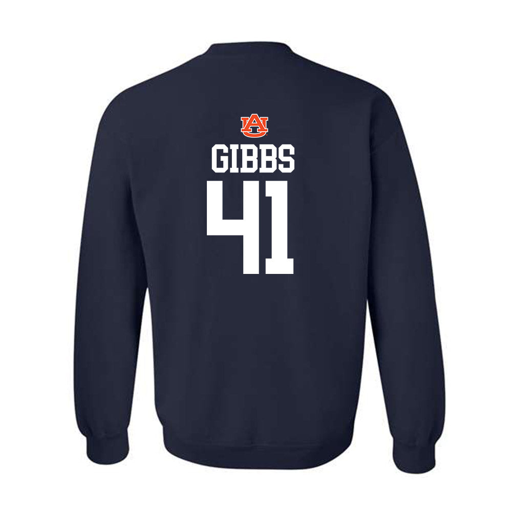 Auburn - NCAA Football : Connor Gibbs - Replica Shersey Crewneck Sweatshirt-1