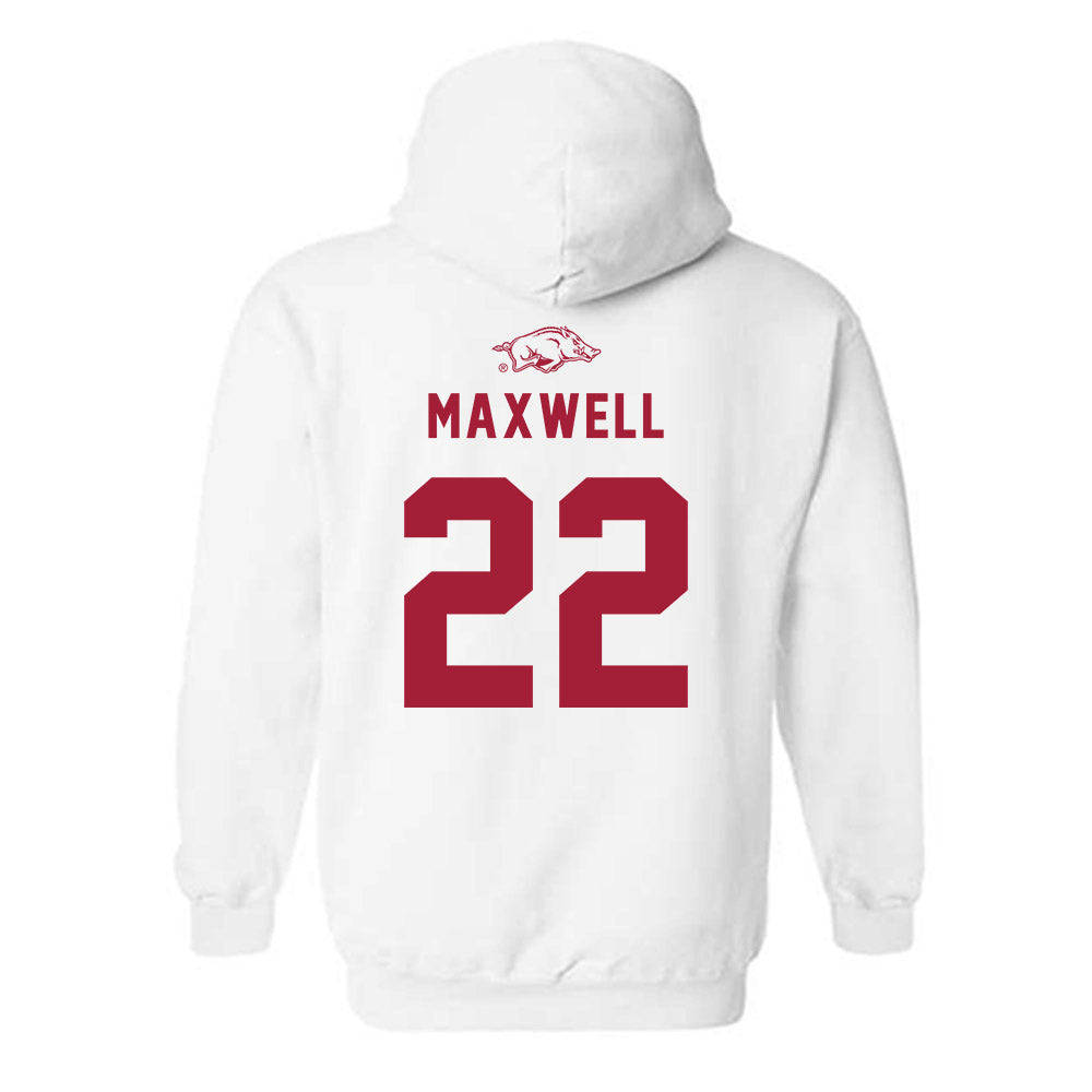 Arkansas - NCAA Baseball : Logan Maxwell - Replica Shersey Hooded Sweatshirt-1