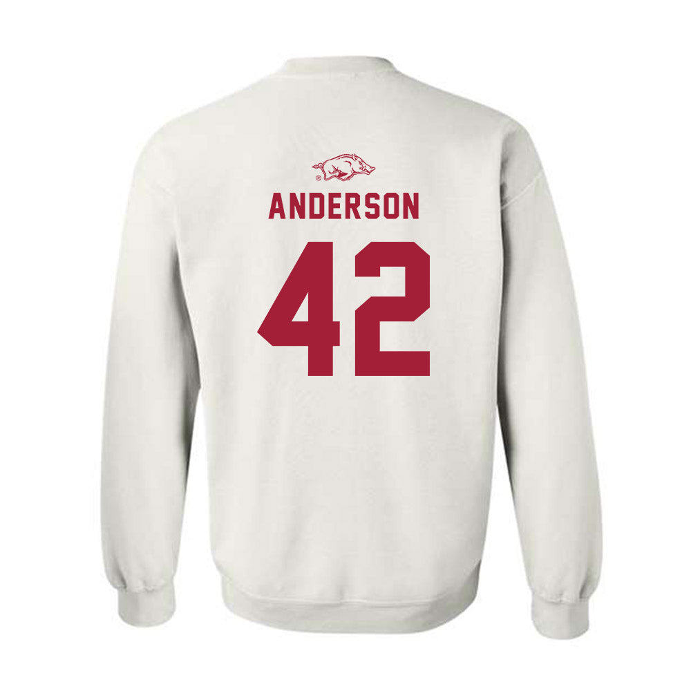 Arkansas - NCAA Baseball : Michael Anderson - Replica Shersey Crewneck Sweatshirt-1