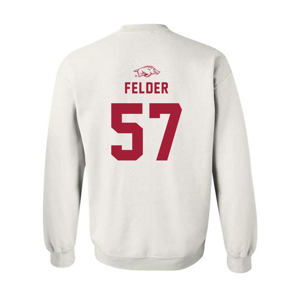 Arkansas - NCAA Baseball : Ross Felder - Replica Shersey Crewneck Sweatshirt-1