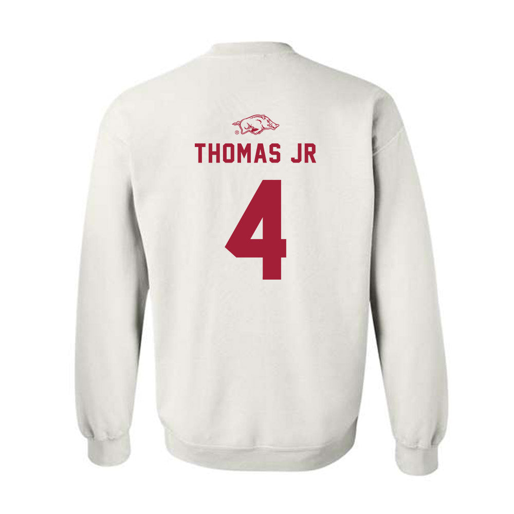 Arkansas - NCAA Baseball : Justin Thomas jr - Replica Shersey Crewneck Sweatshirt