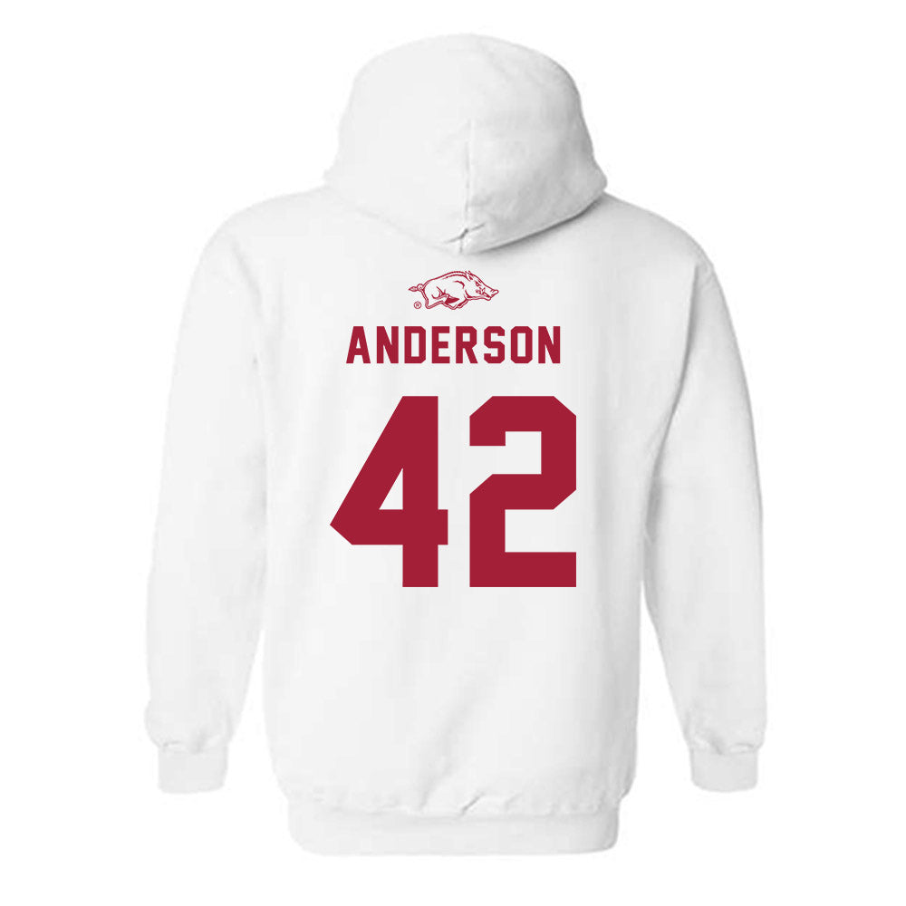 Arkansas - NCAA Baseball : Michael Anderson - Replica Shersey Hooded Sweatshirt-1