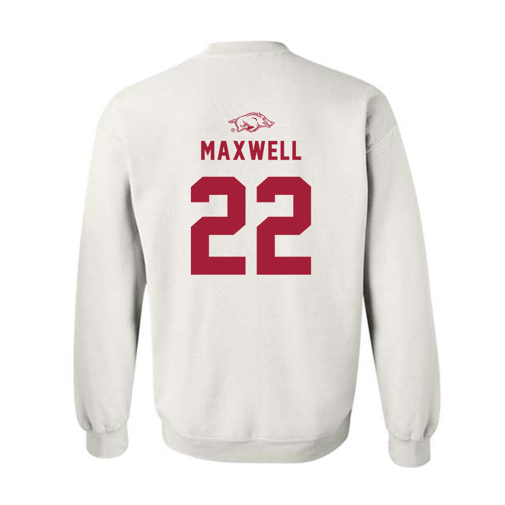 Arkansas - NCAA Baseball : Logan Maxwell - Replica Shersey Crewneck Sweatshirt-1