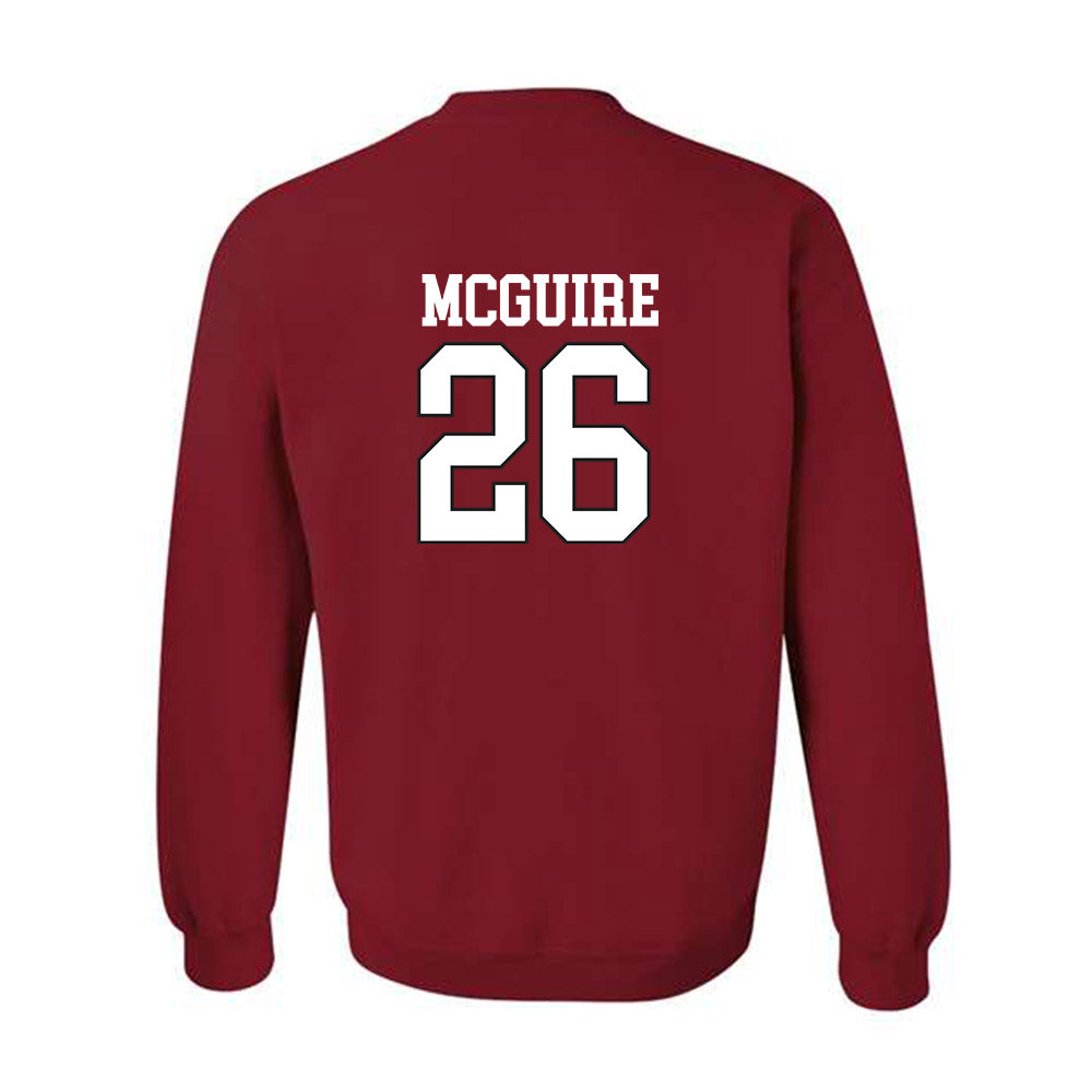 Arkansas - NCAA Baseball : Tate McGuire - Replica Shersey Crewneck Sweatshirt Replica Shersey