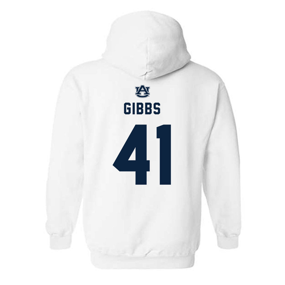 Auburn - NCAA Football : Connor Gibbs - Replica Shersey Hooded Sweatshirt-1