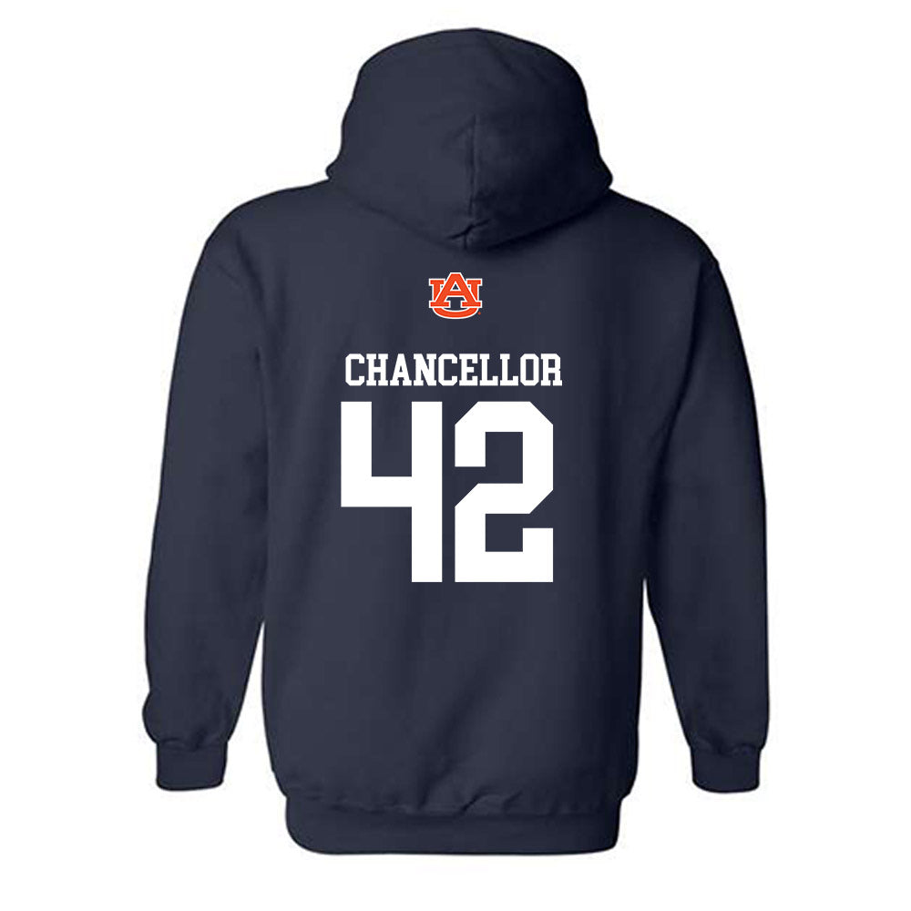 Auburn - NCAA Baseball : Abe Chancellor - Replica Shersey Hooded Sweatshirt-1