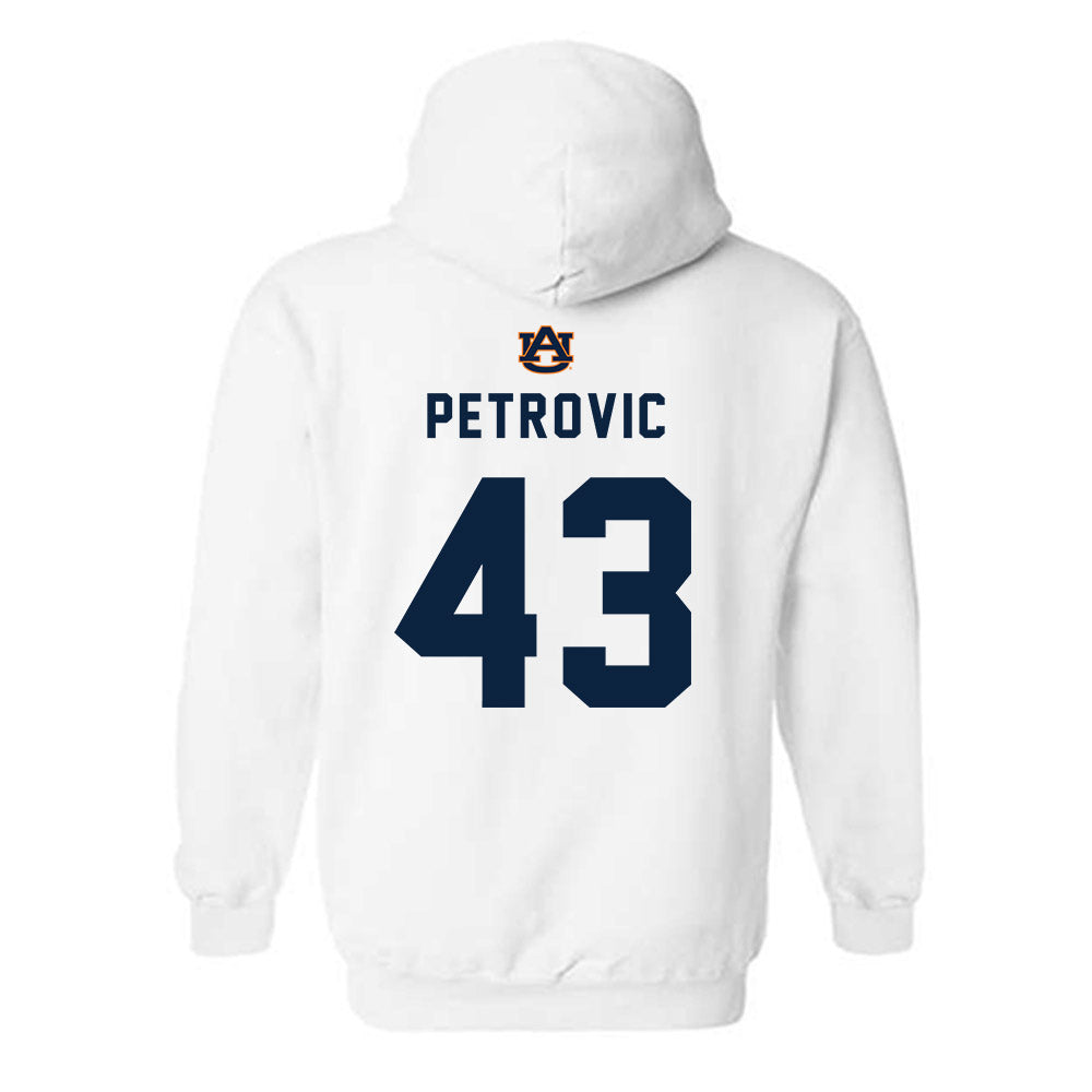 Auburn - NCAA Baseball : Alex Petrovic - Hooded Sweatshirt Replica Shersey