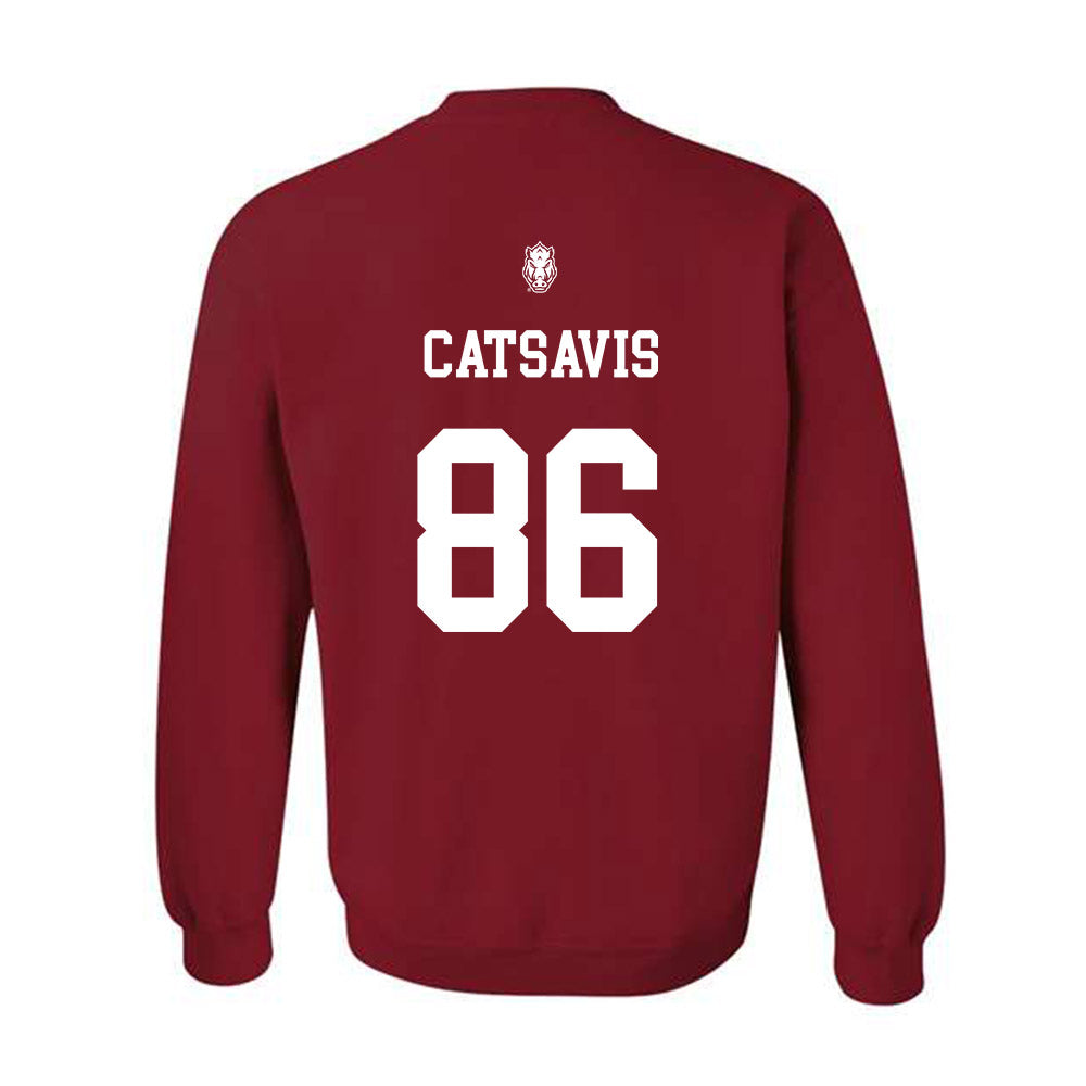 Arkansas - NCAA Football : Walker Catsavis - Crewneck Sweatshirt Classic Shersey