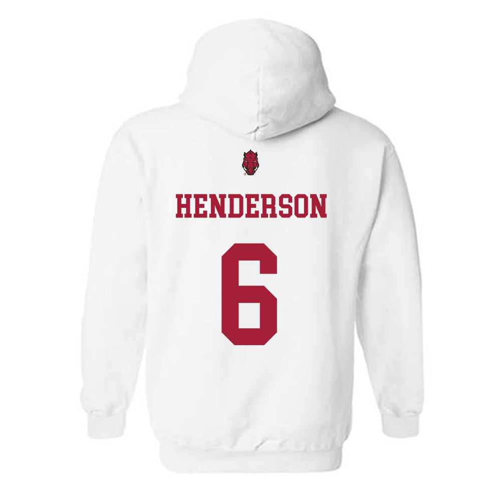 Arkansas - NCAA Football : Kavion Henderson - Sports Shersey Hooded Sweatshirt