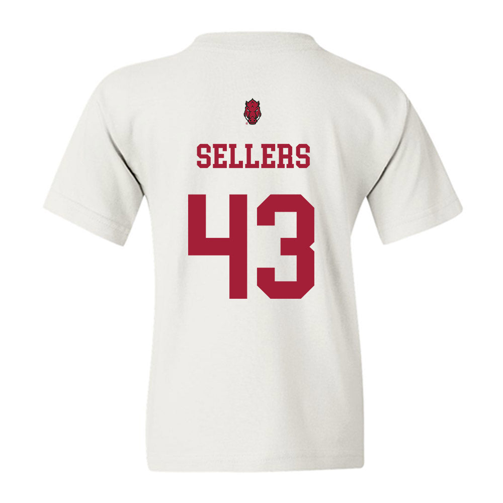 Arkansas - NCAA Football : Trent Sellers - Sports Shersey Youth T-Shirt-1
