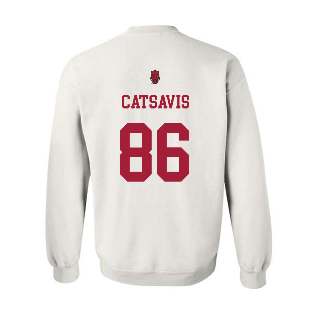 Arkansas - NCAA Football : Walker Catsavis - Sports Shersey Crewneck Sweatshirt