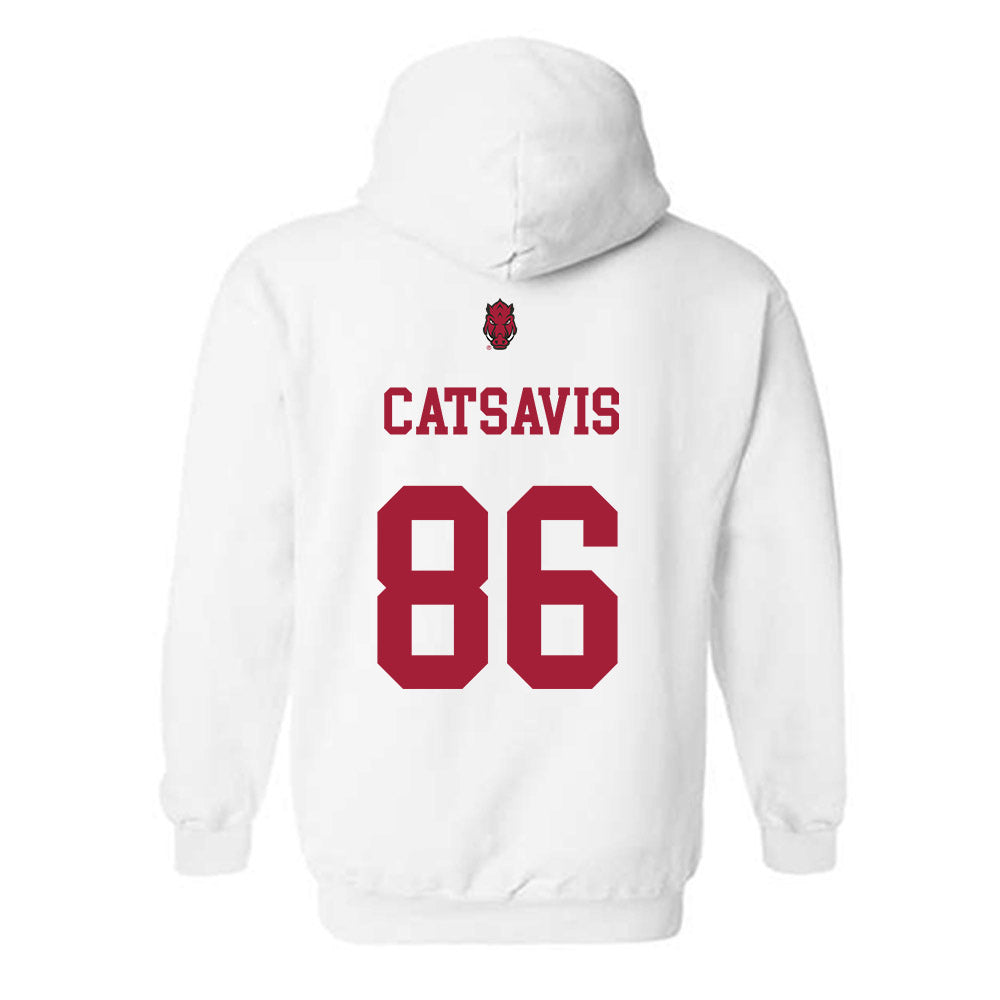 Arkansas - NCAA Football : Walker Catsavis - Sports Shersey Hooded Sweatshirt