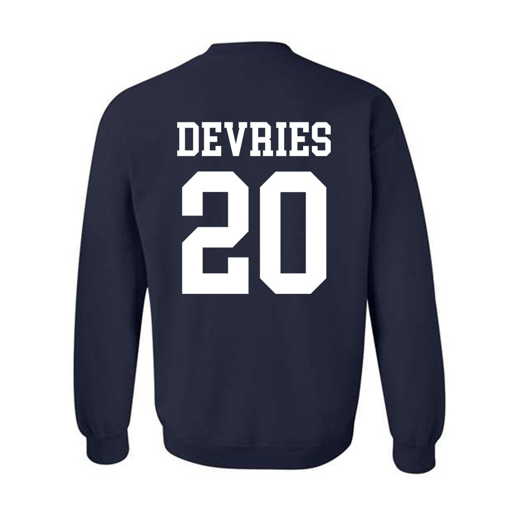 BYU - NCAA Football : Cannon DeVries - Sports Shersey Crewneck Sweatshirt-1