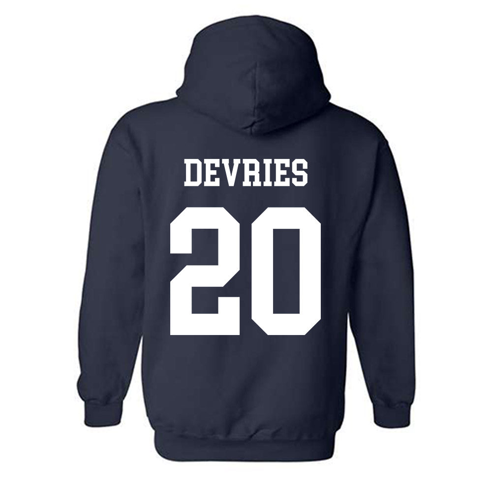 BYU - NCAA Football : Cannon DeVries - Generic Shersey Hooded Sweatshirt-1