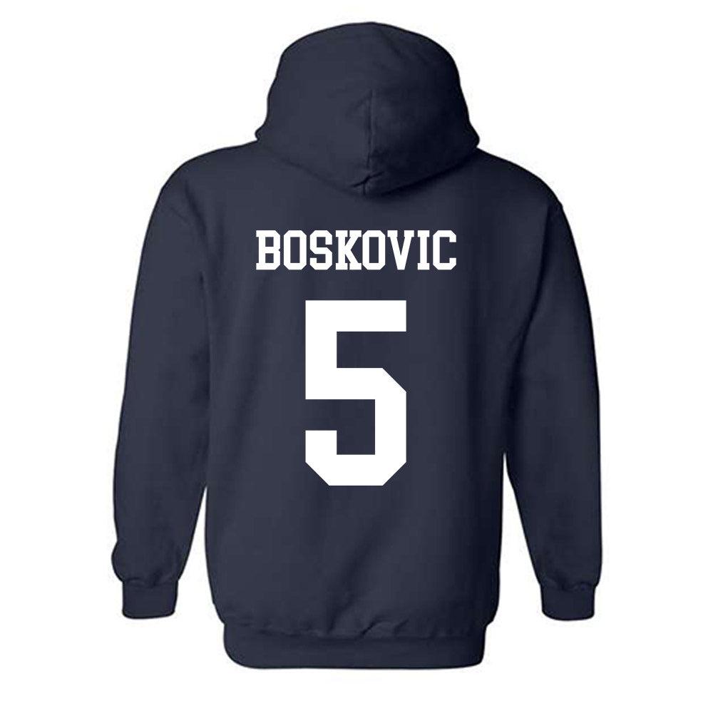 BYU - NCAA Men's Basketball : Mihailo Boskovic - Generic Shersey Hooded Sweatshirt-1