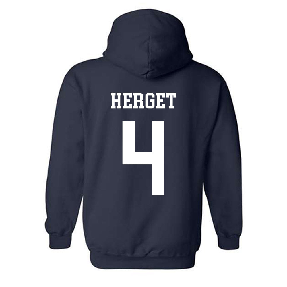 BYU - NCAA Men's Volleyball : Trevor Herget - Generic Shersey Hooded Sweatshirt-1
