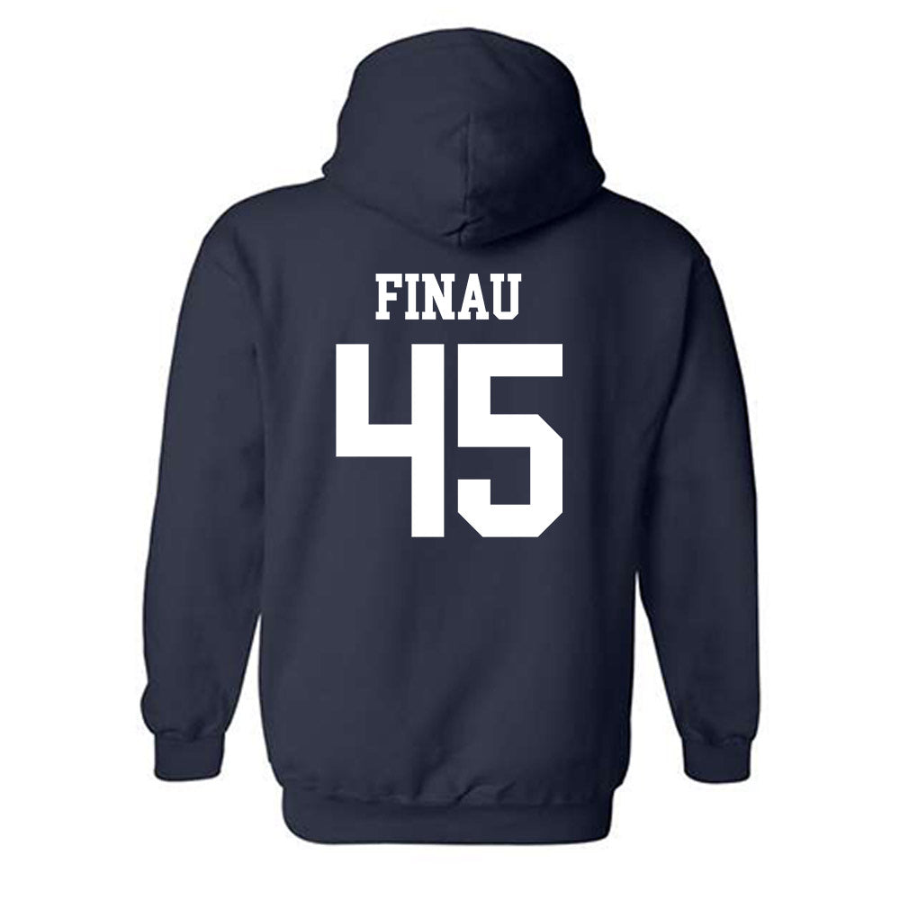 BYU - NCAA Football : Lucky Finau - Sports Shersey Hooded Sweatshirt-1