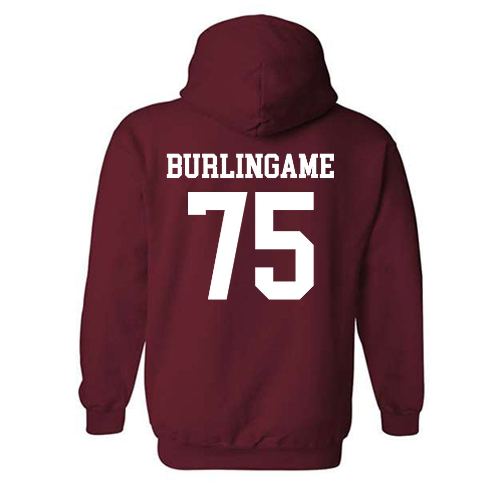 UMass - NCAA Football : Tanner Burlingame - Hooded Sweatshirt-1