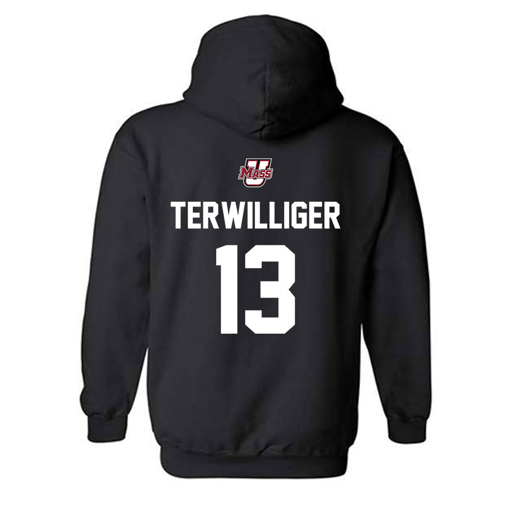 UMass - NCAA Baseball : Dylan Terwilliger - Classic Shersey Hooded Sweatshirt-1