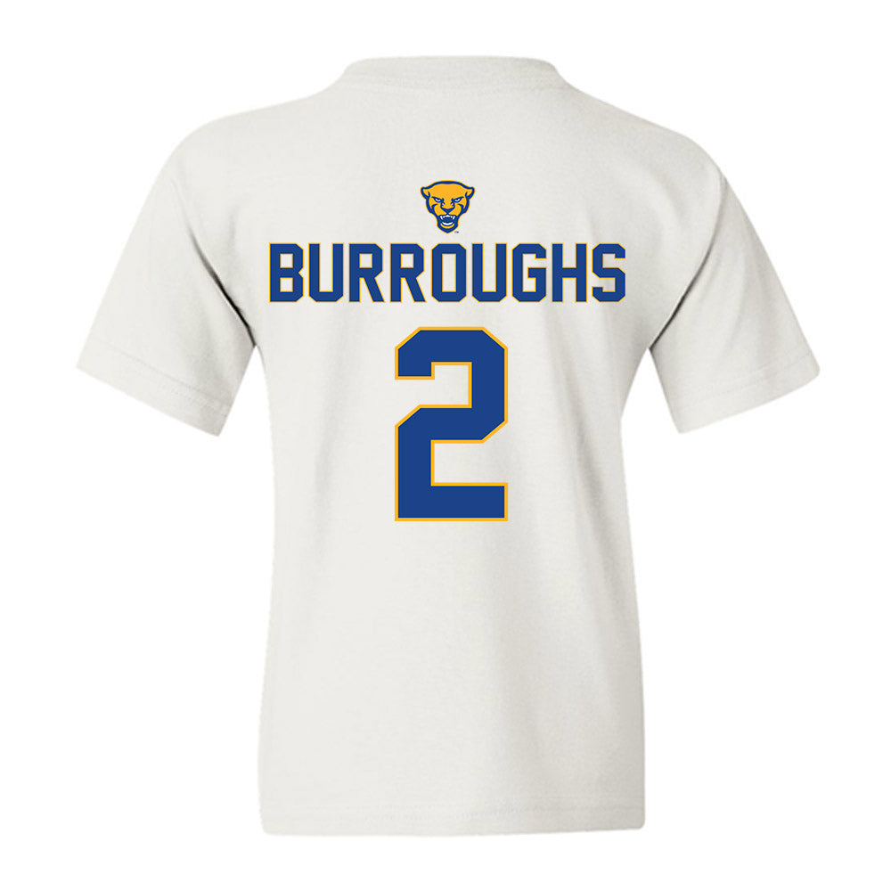 Pittsburgh - NCAA Baseball : Keeton Burroughs - Sports Shersey Youth T-Shirt-1